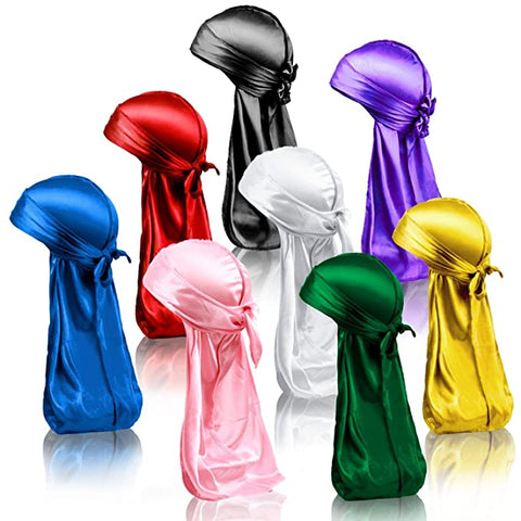 8 Pack of Satin Durag