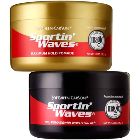 Sportin Waves Gold Can and Black Can by SoftSheen Carson