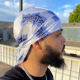 JustinTime: Premium Silky Satin Obsidian Black Durag