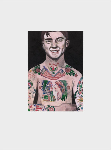 Tattooed People Percy limited edition print by Peter Blake | Enter Gallery