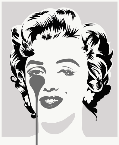 Framed Marilyn Classic, Silver and Black by Pure Evil | Enter Gallery 