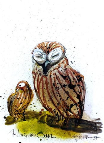 The Laughing Owl limited edition art print | Enter Gallery 