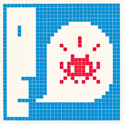 Invader Alert, Blue by Invader | Enter Gallery 