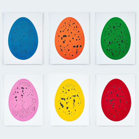 Holy Eggs set of six art prints by Gavin Turk | Enter Gallery