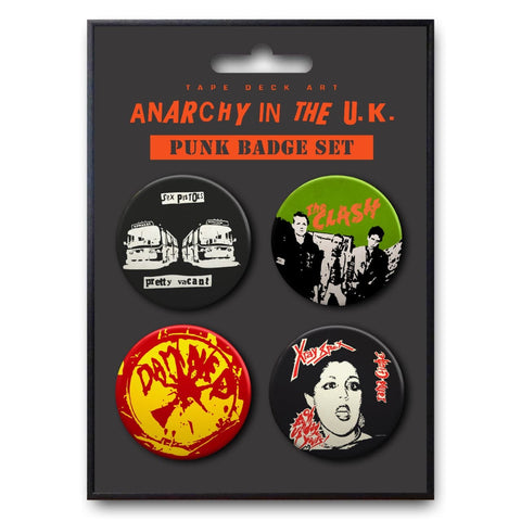 Anarchy in the UK, Punk Badge Set by Tape Deck | Enter Gallery 