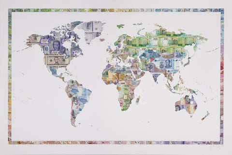 Money Map of the World by Justine Smith | Enter Gallery