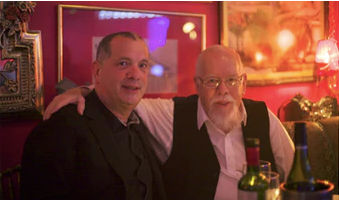 Enter Gallery CEO, Lawrence Alkin with Sir Peter Blake