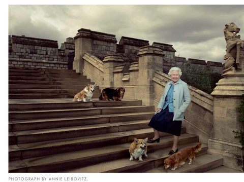 The Queen and her Corgis by Annie Leibovitz | Enter Gallery 