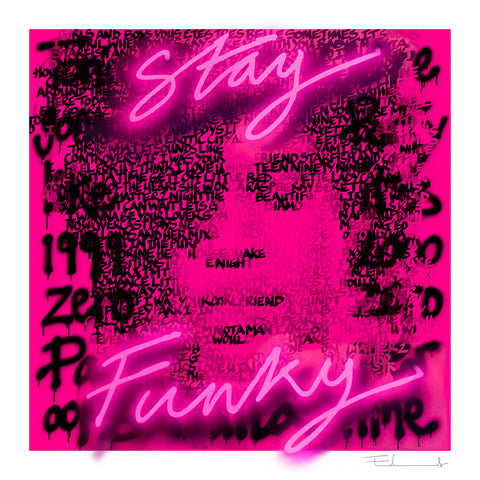 Hand-painted Stay Funky by Mike Edwards | Enter Gallery 