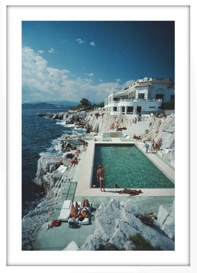 Image of Framed Eden Roc Pool, XL artwork by Slim Aarons, free delivery