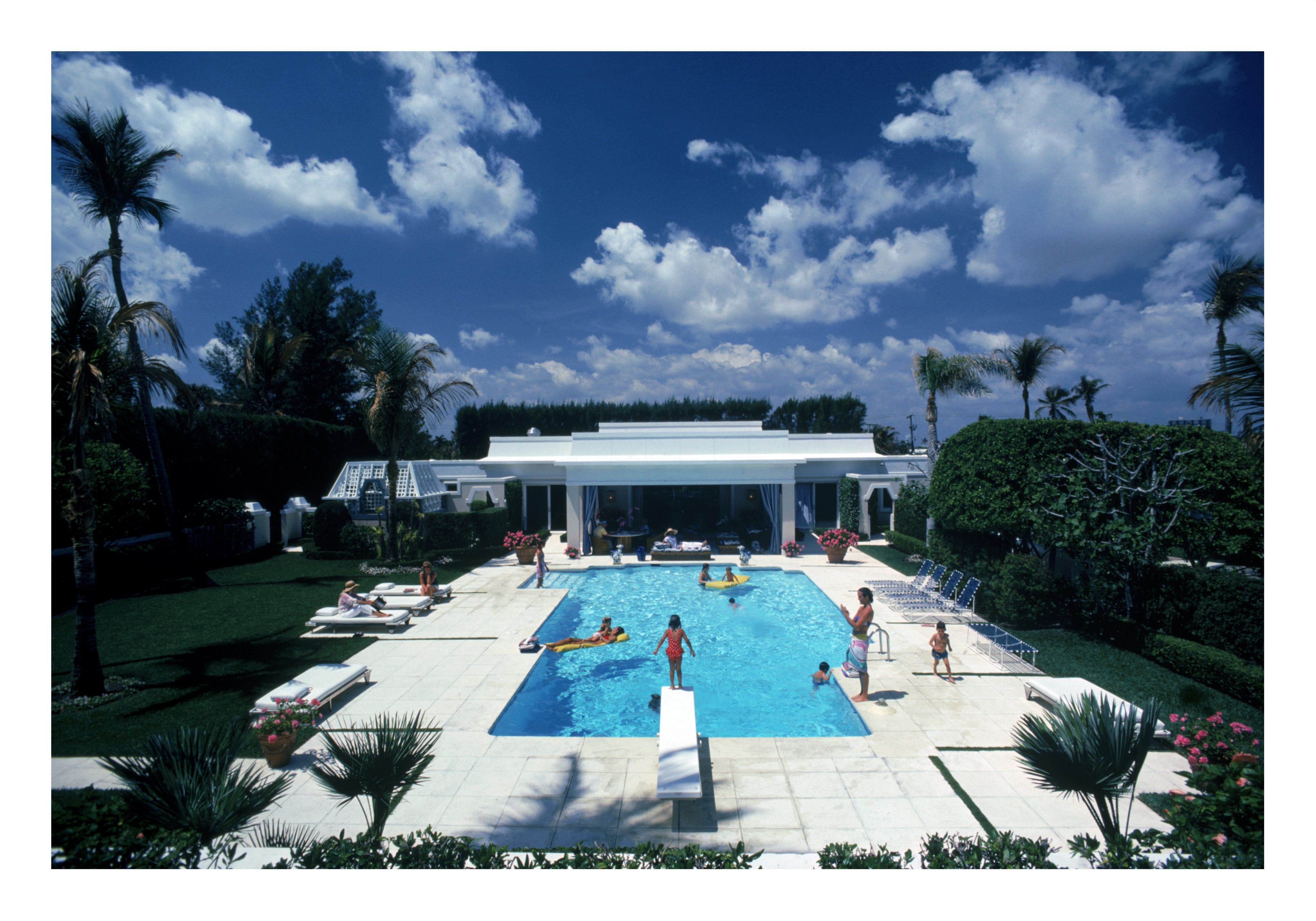 Image of Pool In Palm Beach, C-Type Print artwork by Slim Aarons, free delivery