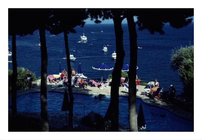 Image of Il Pellicano Pool, C-Type Print artwork by Slim Aarons, free delivery