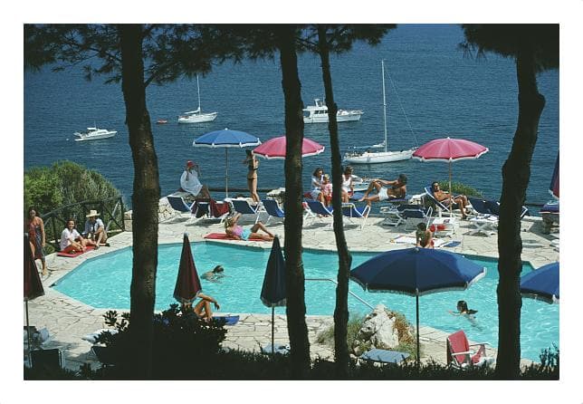 Image of Pellicano Pool, C-Type Print artwork by Slim Aarons, free delivery