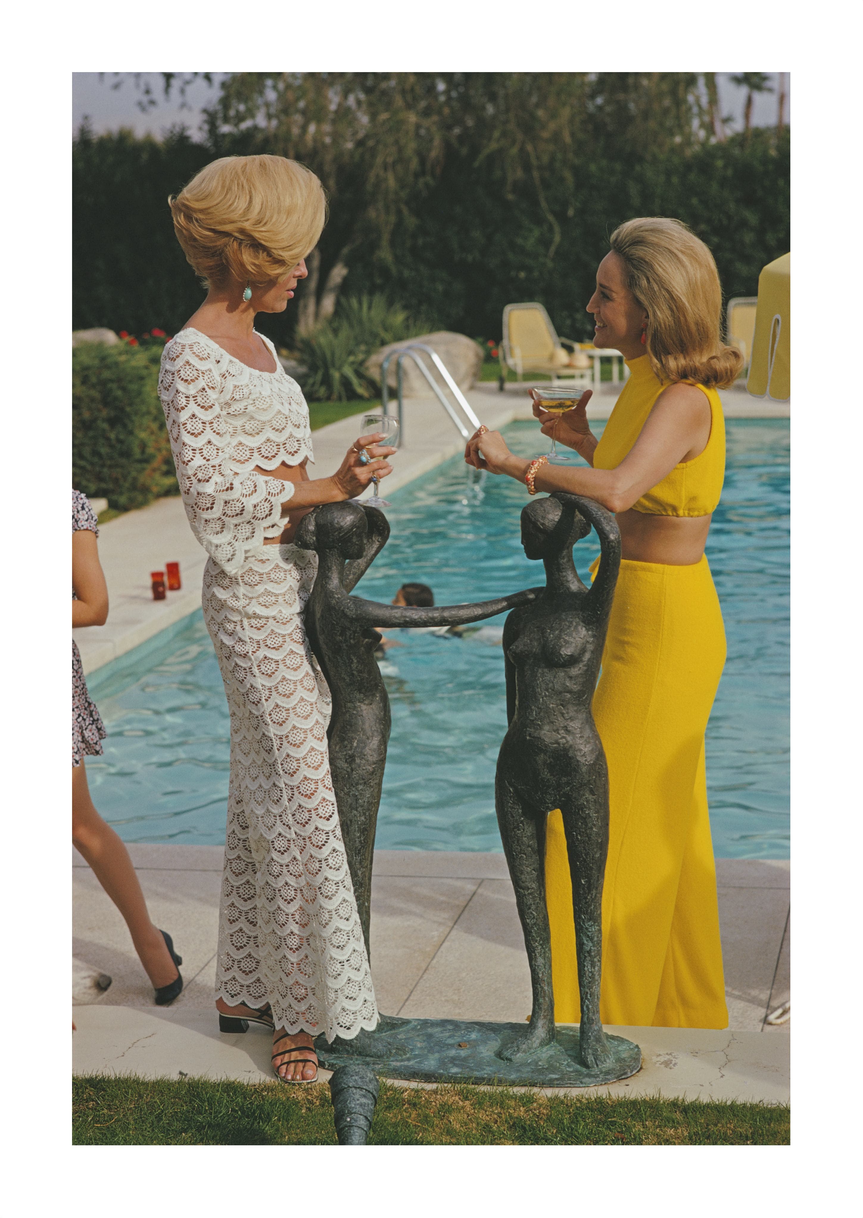 Image of Helen And Nelda By The Pool, C-Type Print artwork by Slim Aarons, free delivery