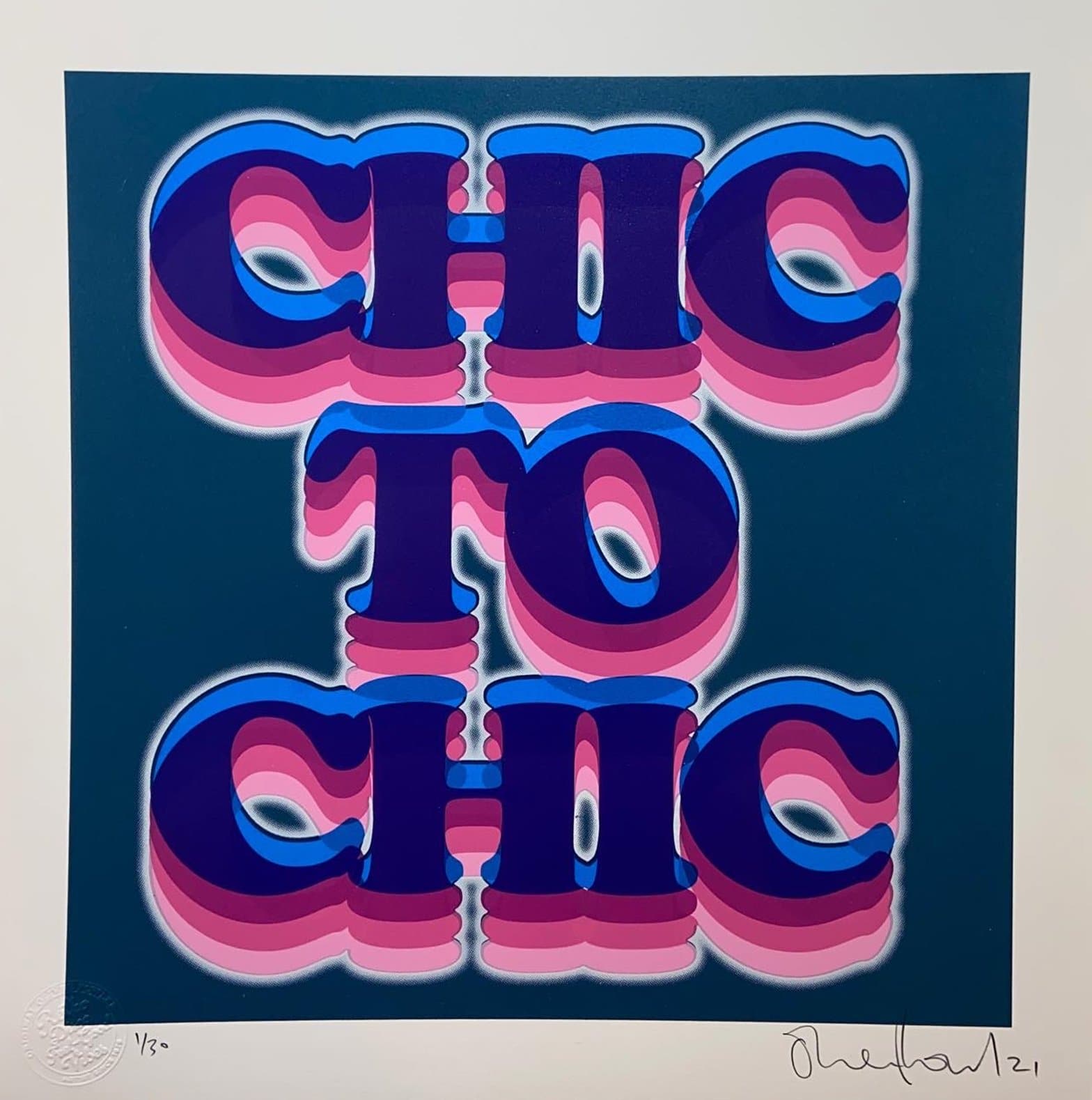 Image of Chic To Chic artwork by Oli Fowler, free delivery