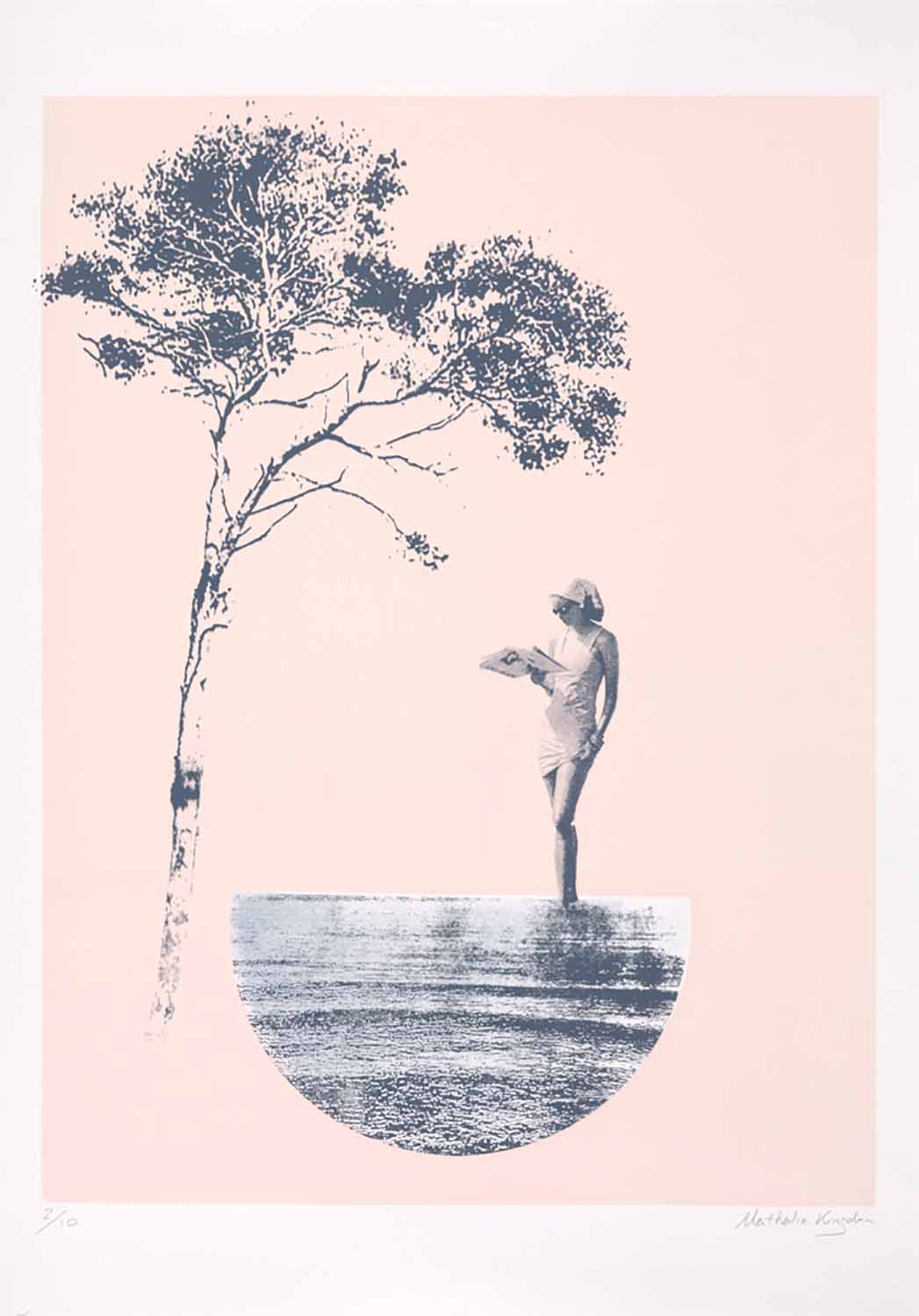 Image of A Place To Be, Pink artwork by Nathalie Kingdon, free delivery