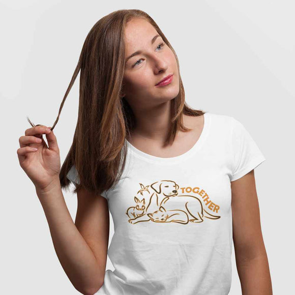 T-Shirt donna Organic - Together - AnimalStories.shop
