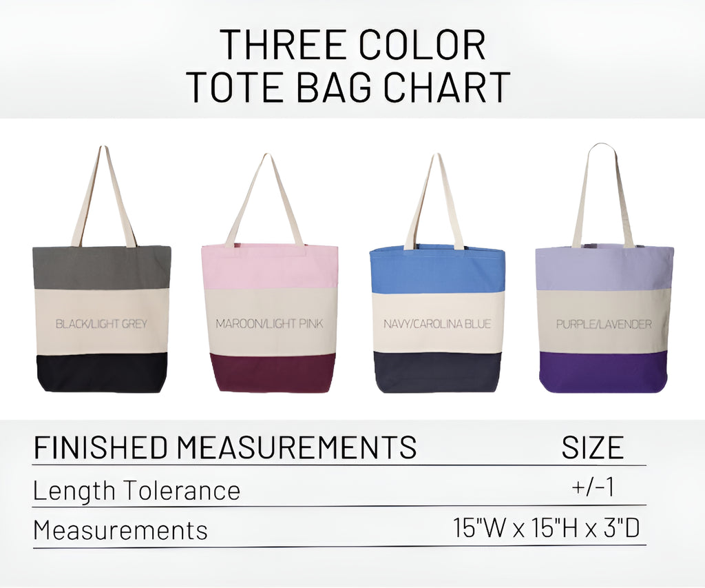 Tri Color Tote Bag