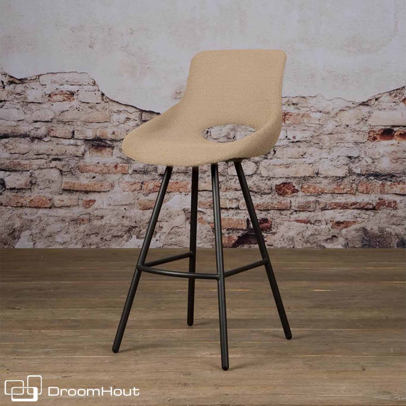 diefstal filter Verward zijn Barkruk laag / counterstool Tower Living Campo | hippe teddystof | DroomHout