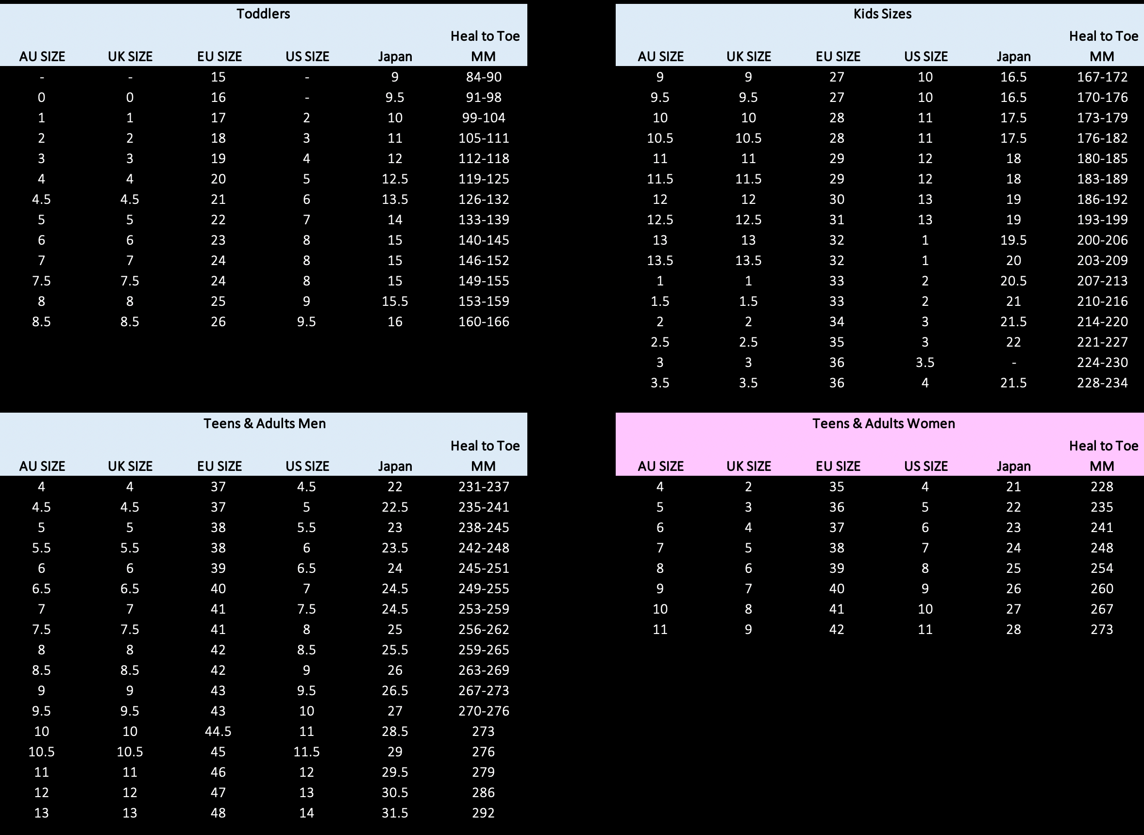 size guide