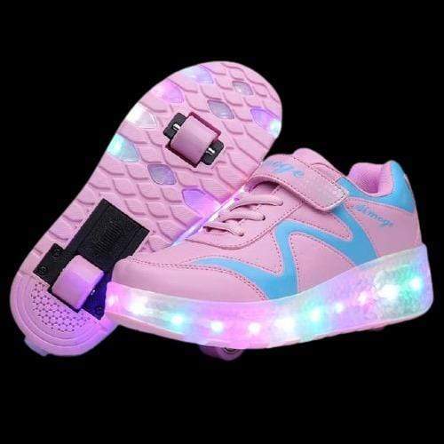 LED Roller Shoes Pink Wiggle kids and adults led shoes