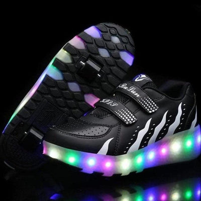 Black Led Roller Shoes Black | Kids Led Light Roller Heel Wheel Shoes | Led Light Shoes Girls & Boys | ledlegs | Reviews on Judge.me