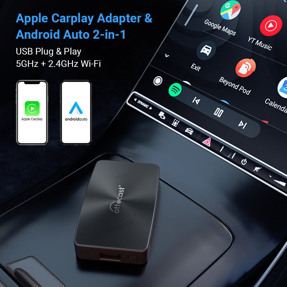 2-In-1 Android Auto to Apple CarPlay Adapter and Wired to Wireless  Converter - CarIntegrations