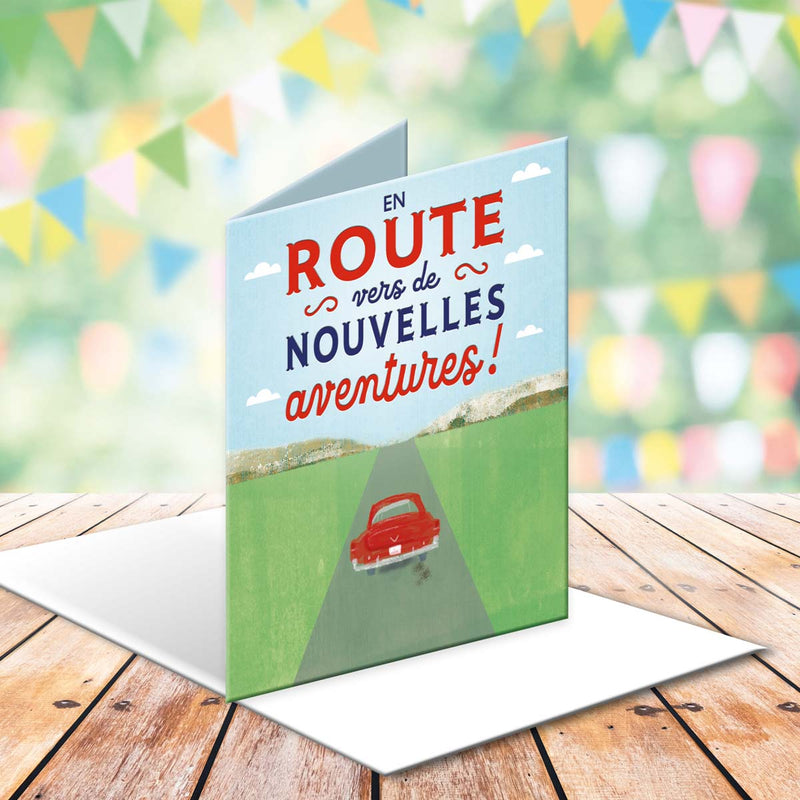 Carte Depart En Route Vers De Nouvelles Aventures