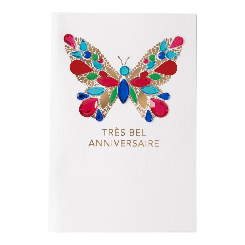 Carte Anniversaire Papillon Et Strass