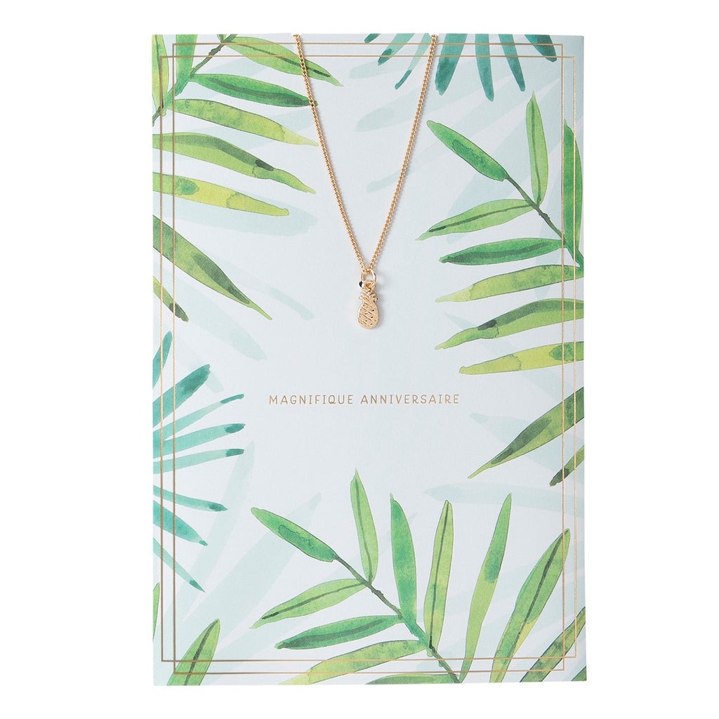 Carte Anniversaire Femme Collier Ananas