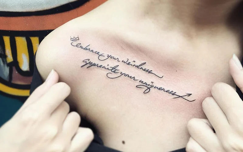 Collarbone Quote Tattoos | POPSUGAR Love & Sex