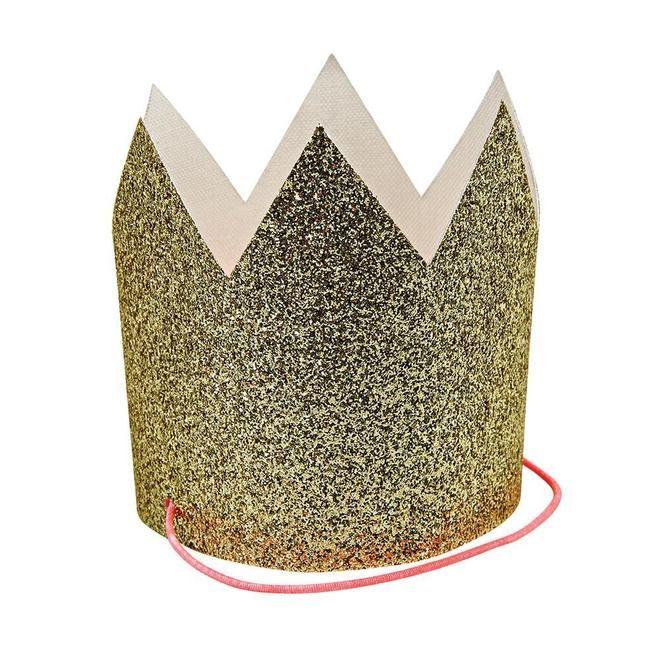 gold glitter crown for New Years eve