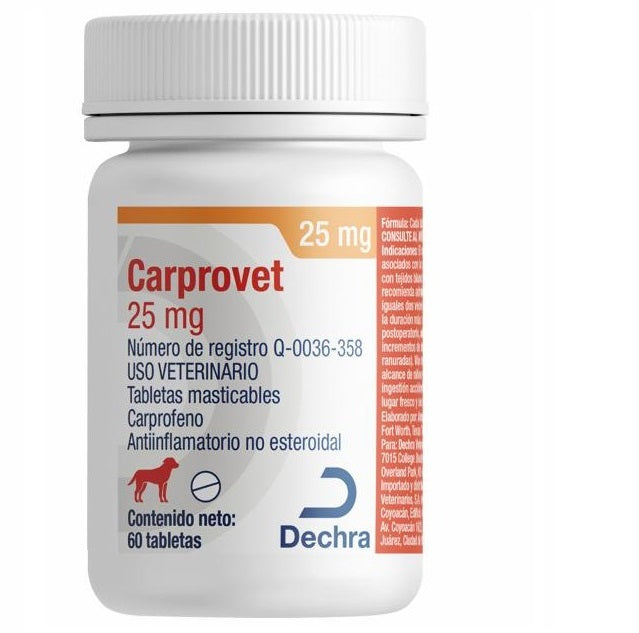 Carprovet 25 mg 60 Tabletas Masticables ( Carprofeno ) | Grupo Lovet :: Farmacia Veterinaria San