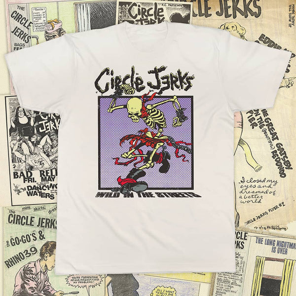 Circle Jerks - Skeleton Skank ManツアーTシャツ (ホワイト
