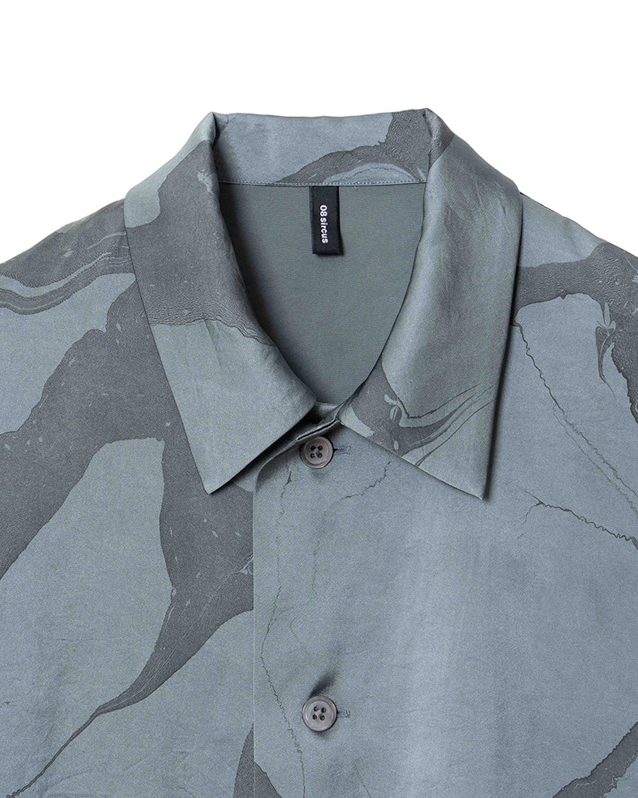 Sumi-nagashi-zome over shirt