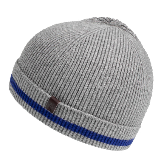 Bonnet chapeau homme hiver chaud tricot, ensemble 2 pièces bonnet echarpe  doublé fausse polaire pour sports de plein air- gris