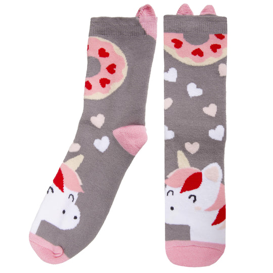 HapiLeap Chaussons Chaussettes pour Enfants Filles Chaussettes  Antidérapantes, Chaudes Épaisses Doublées de polaire Chaussettes de Noël  (Blue Cow (3-5 Ans)) : : Mode