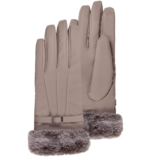 Gants Femme Isotoner Coutures Apparentes Cuir Doublé Soie 68322