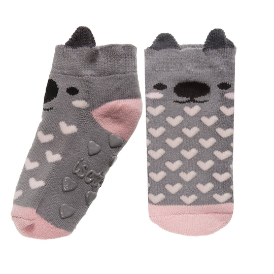 SINMI Chaussettes antidérapantes pour bébé tout-petits enfants Enfant  Pantufle gris 6-12 mois 