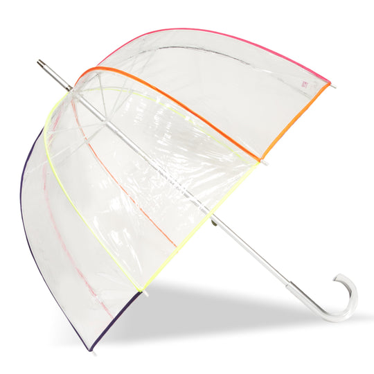 Grand Parapluie transparent bordure Blanche