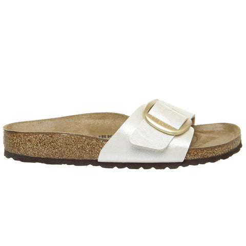 birkenstock big buckle pearl white