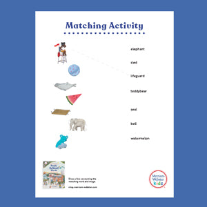 Merriam-Webster's Ready-for-School Words printable matching activity