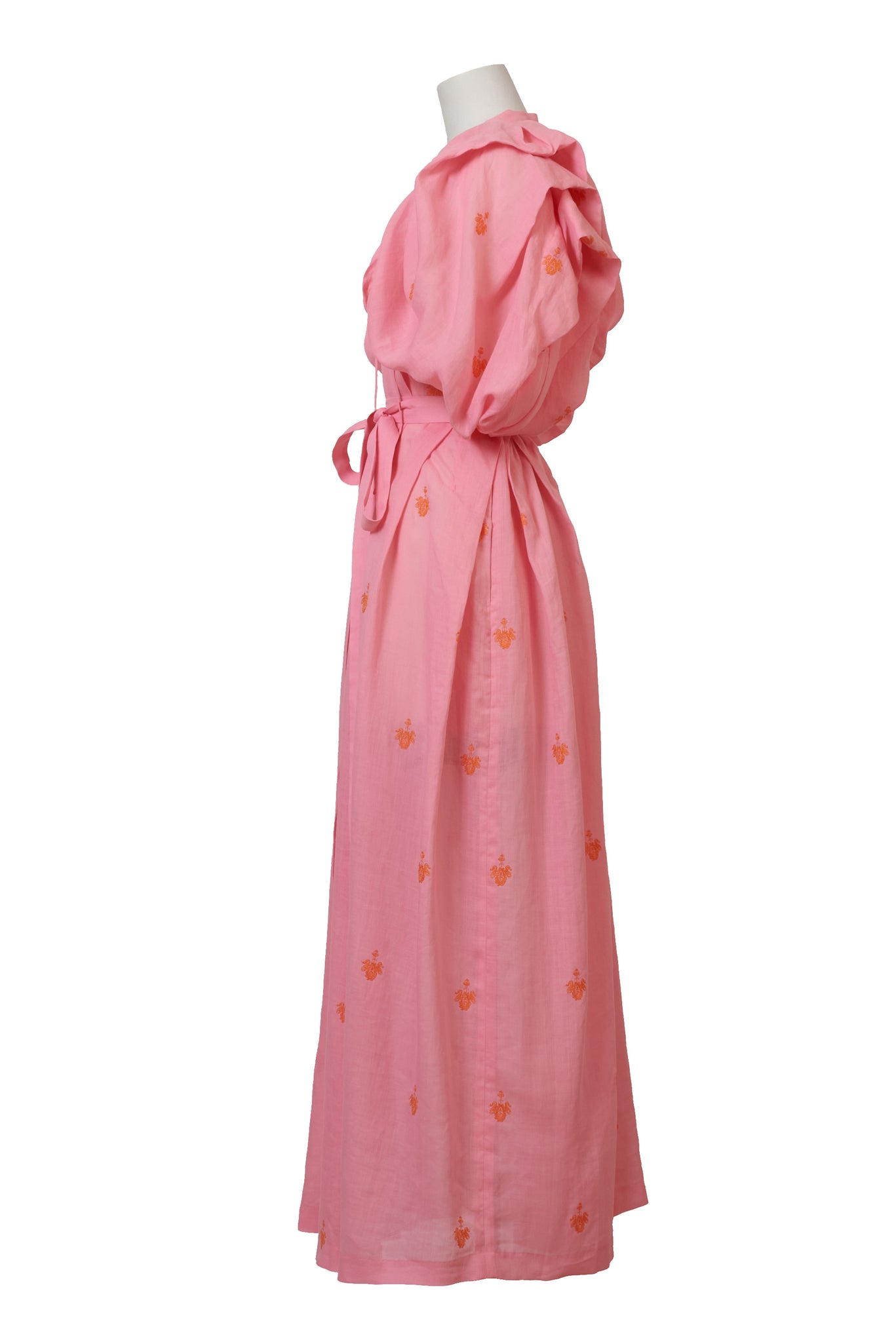 Embroidery Volume Sleeve Maxi Dress | Cherryblossom – MYLAN ONLINE