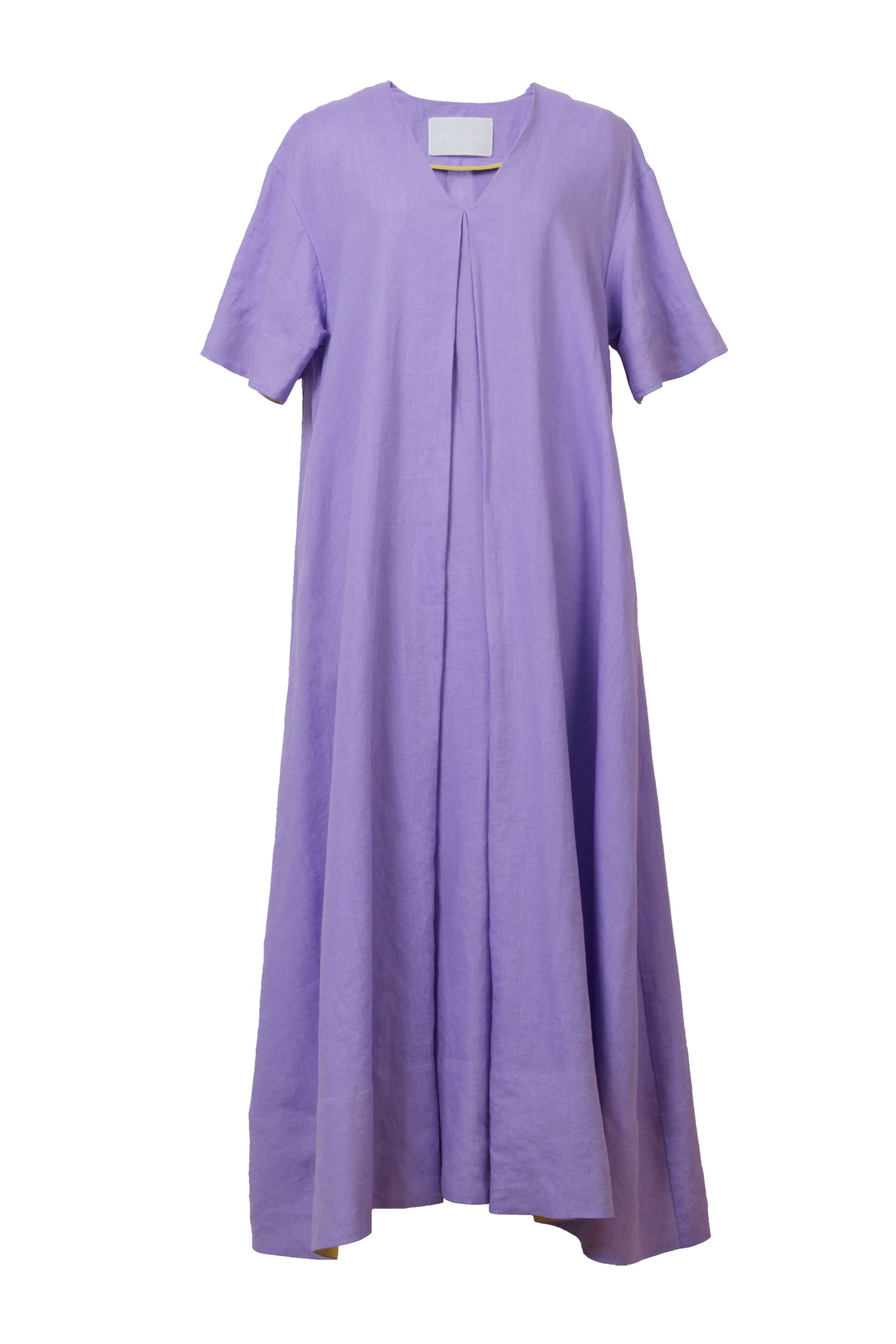 MYLAN 20SS Shine Linen Vneck Maxi Dress - ロングワンピース