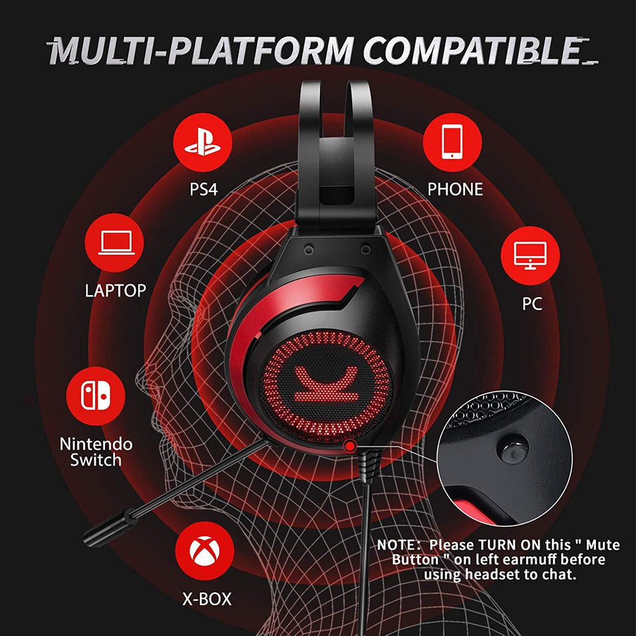 pc headset with mute button