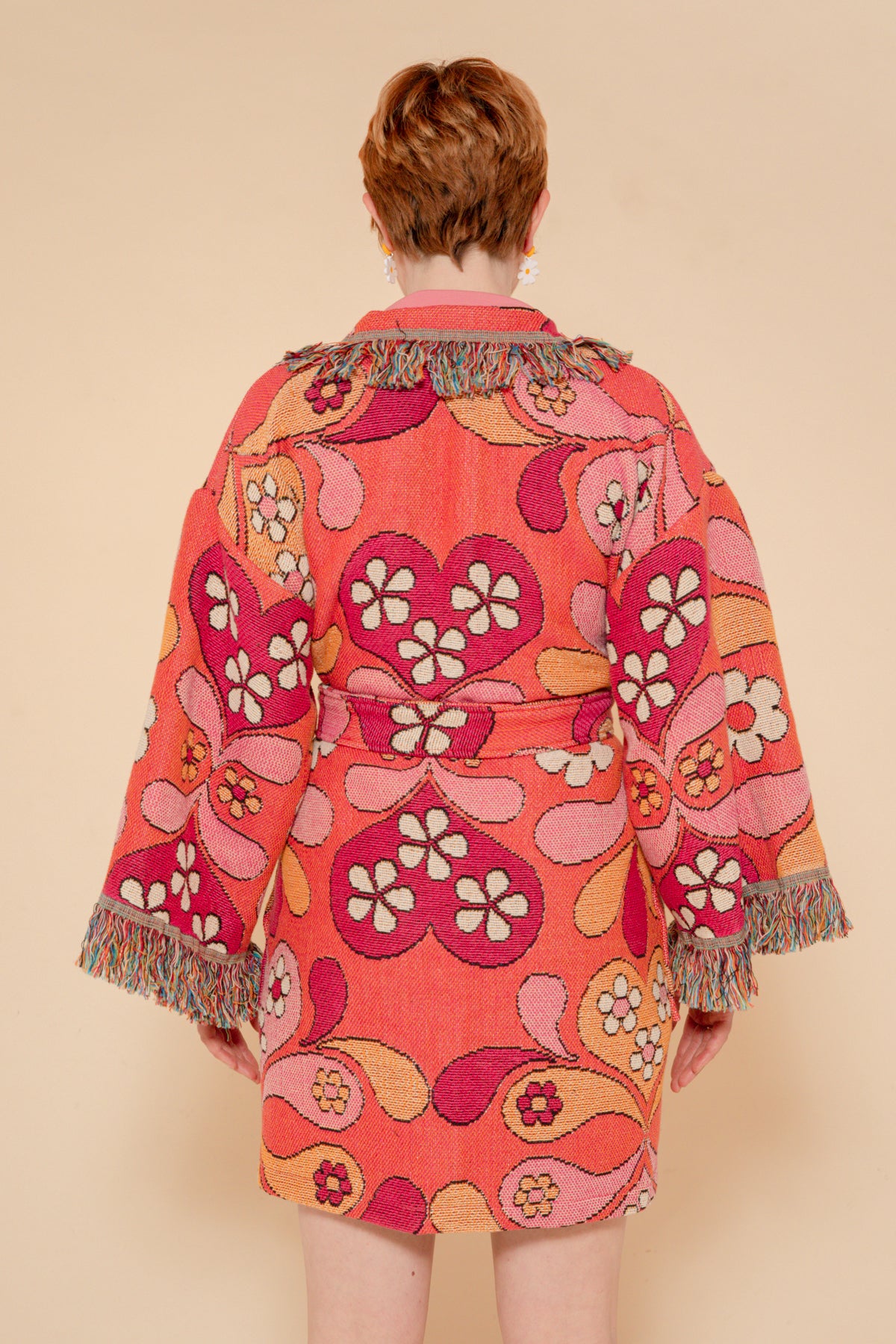 Rose Daisy Blanket Robe Coat