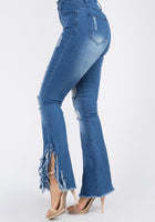 Medium Blue Distressed Jeans