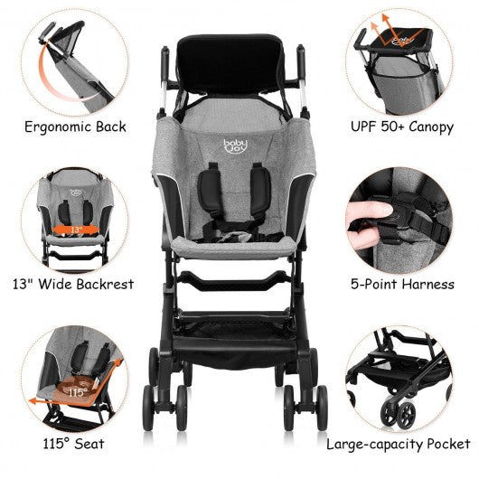 Buggy Portable Pocket Compact Lightweight Stroller Easy Handling Foldi