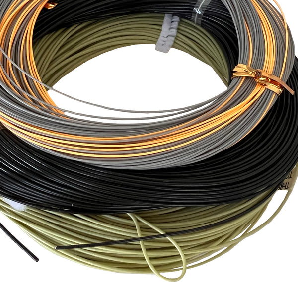 100FT Fast Sinking Fly Line 6.5ips Black color,Avail in #5,#6,#7