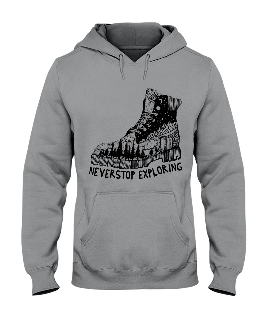 never stop exploring hoodie